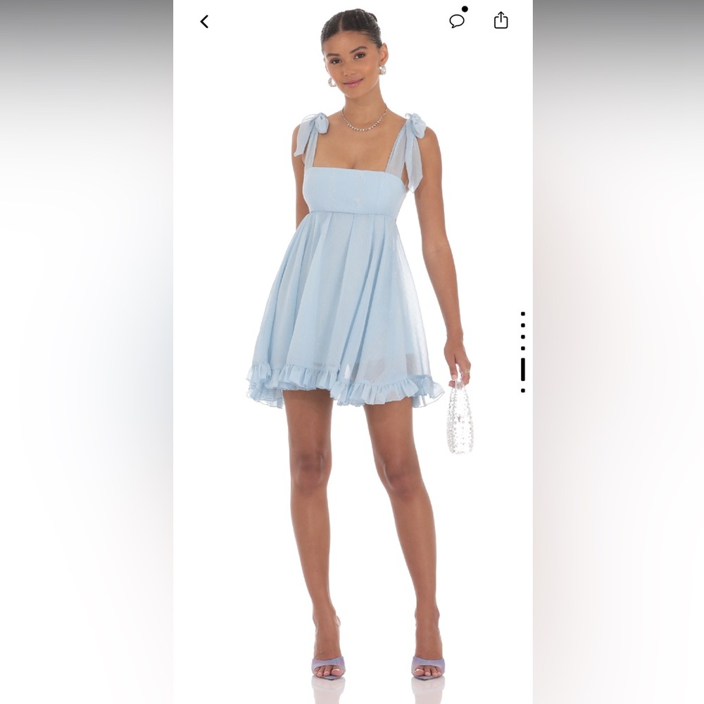 Lucy in the Sky Shimmer Ruffle Babydoll Dress